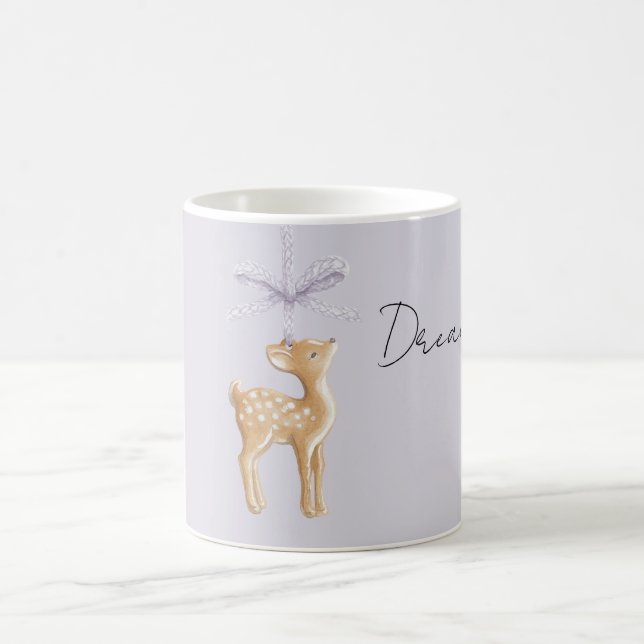 Purple Bow Deer Kaffemugg (Center)