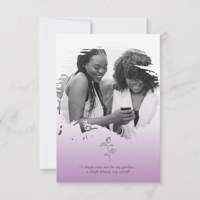 Purple Bridesmaid Proposal with Selfie Brushstroke (Framsida)