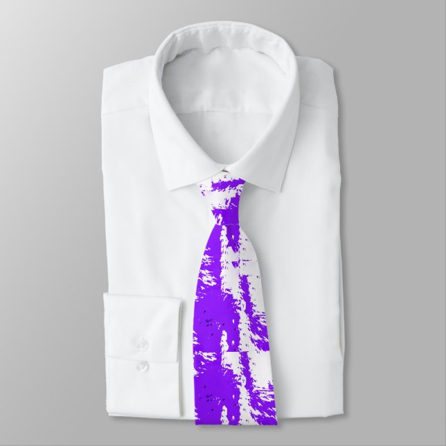 Purple Brushstroke Neck Tie for Artistic Impact Slips (Bunden)