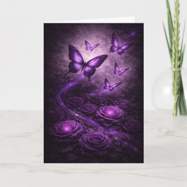 Purple Butterfly– Dark Bloom Collection Kort (Framsida)