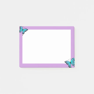 Purple &butterfly sticky notes  post-it block