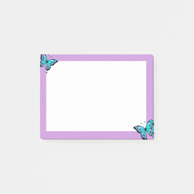 Purple &butterfly sticky notes  post-it block (Framsida)