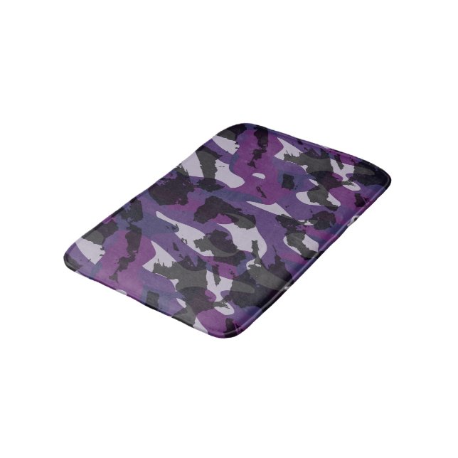 Purple Camo Abstract Badrumsmatta (Vinklad)