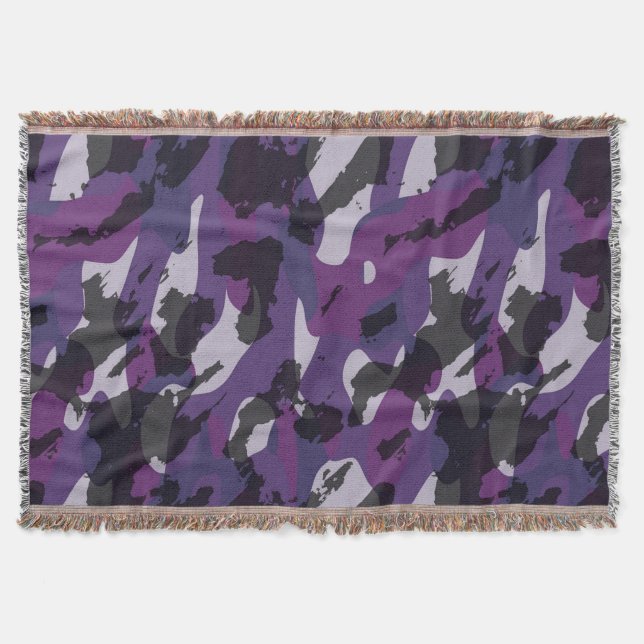 Purple Camo Abstract Filt (Framsidan)