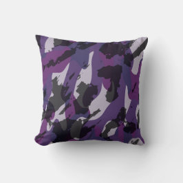 Purple Camo Abstract Kudde