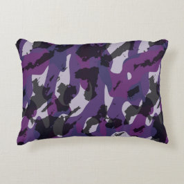 Purple Camo Abstract Prydnadskudde