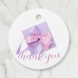 Purple Cap Graduation Party  Gåvor Etiketter