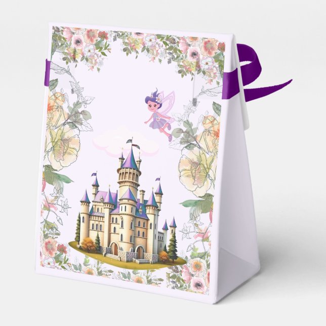 Purple castle Fairytale theme  Presentaskar (Baksidan Sidan)