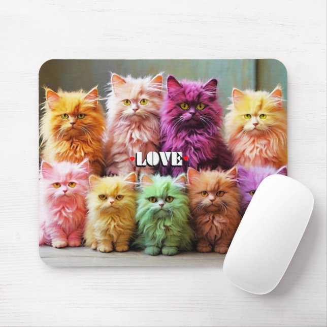 Purple Cat Mouse Pad – Perfect Gift for Cat Lovers Musmatta (Med mus)