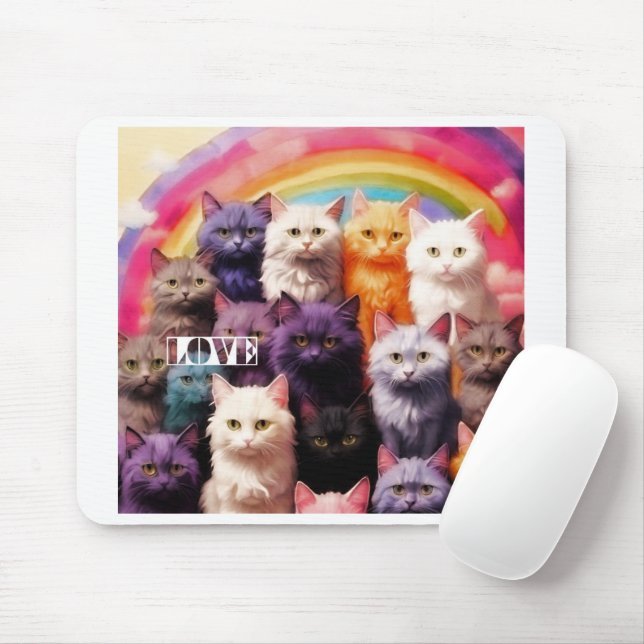 Purple Cat Mouse Pad – Perfect Gift for Cat Lovers Musmatta (Med mus)