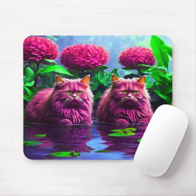 Purple Cat Mouse Pad – Perfect Gift for Cat Lovers Musmatta (Med mus)