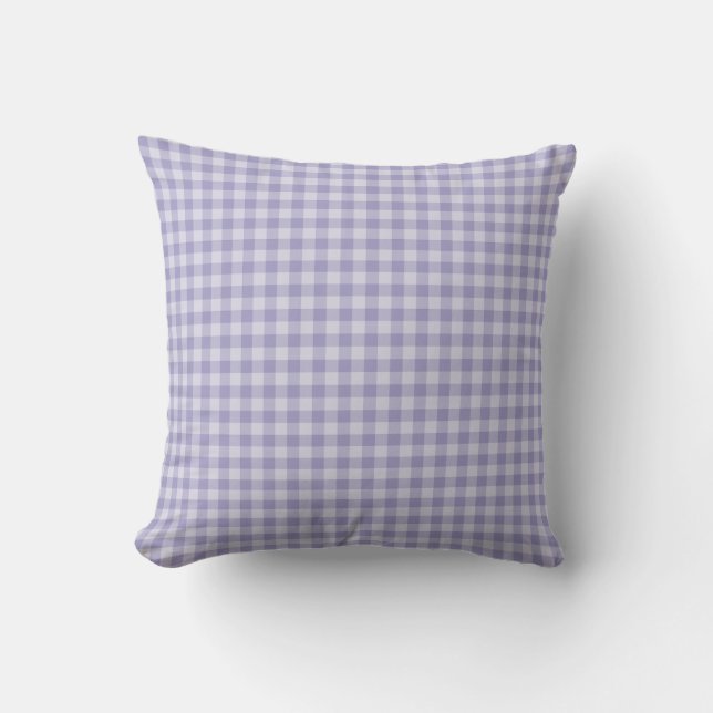Purple Checkerboard Pattern Kudde (Framsida)
