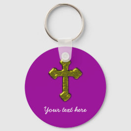 Purple Christian Customizable Nyckelring