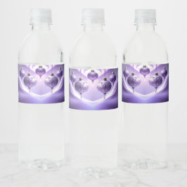 Purple Christmas Ball Water Bottle Label Vattenflaskor Etikett