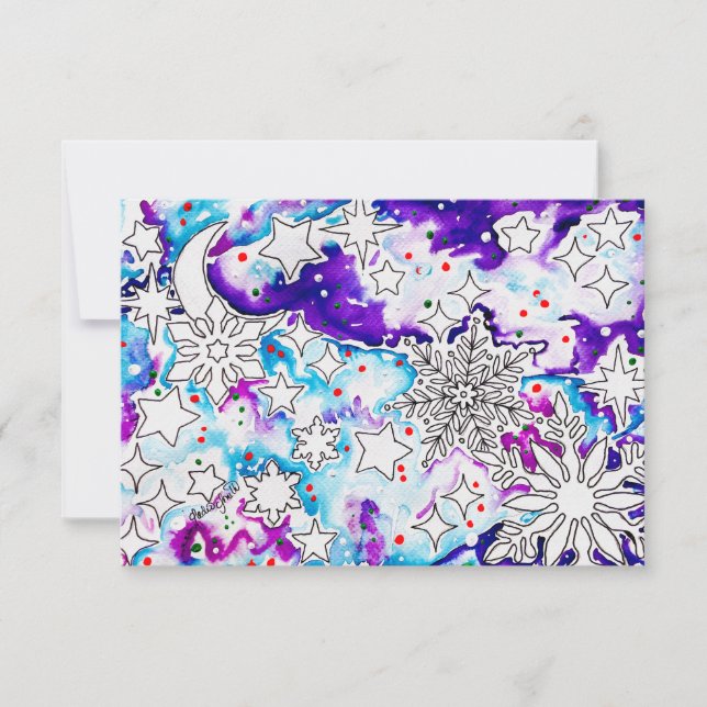 Purple Christmas Inbjudningar (Framsida)