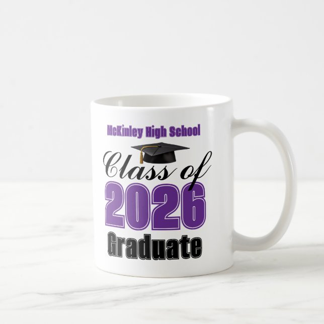 Purple Class of 2026 Graduation Keepsake Kaffemugg (Höger)