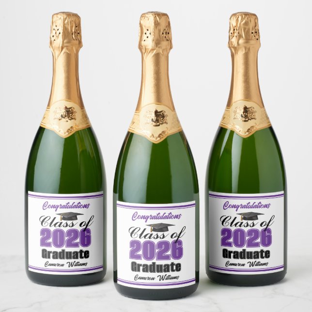 Purple Class of 2026 Graduation Party Custom (Flaskor)