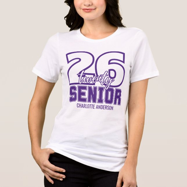 Purple Class of 2026 Graduation T Shirt (Framsida)