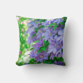 Purple Clematis flower クッション Kudde