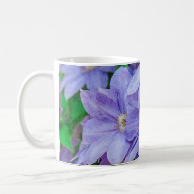 Purple Clematis flower Kaffemugg (Vänster)