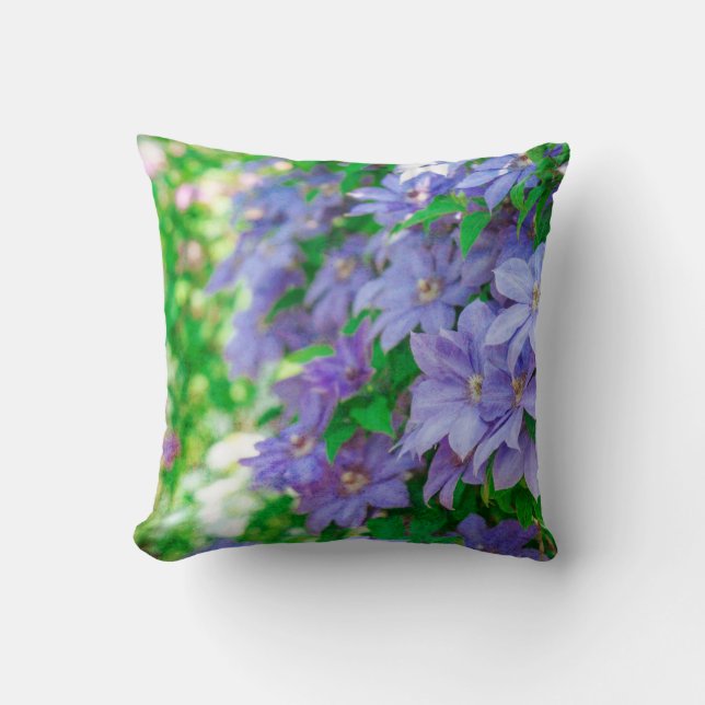 Purple Clematis flower Kudde (Framsida)