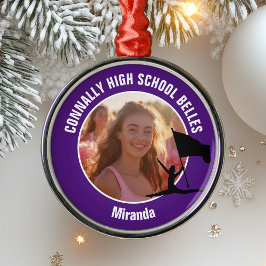 Purple Color Guard Photo High School Christmas Julgransprydnad Metall