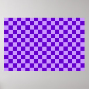 Purple Combination Classic Checkerboard by STaylor Poster