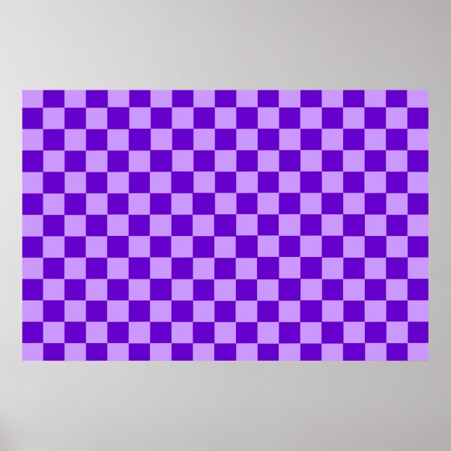 Purple Combination Classic Checkerboard by STaylor Poster (Framsidan)