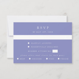 Purple Coordinate Wedding RSVP Card OSA Kort