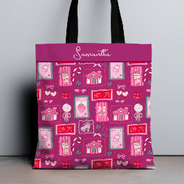 Purple Coquette aesthetic girly whimsical pattern Tygkasse