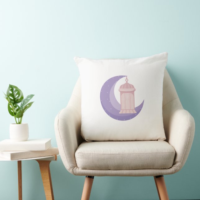Purple Crescent & Lantern Pillow  Kudde (Stol)
