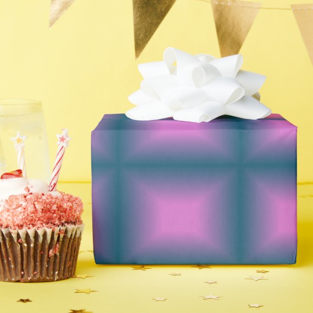Purple Cube Presentpapper (Födelsedagsfest)