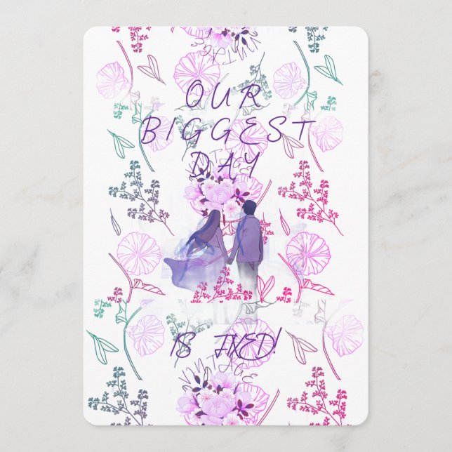 Purple date inbjudningar (Framsida)