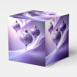 Purple Decorative Christmas Ball Holiday Favor Box Presentaskar