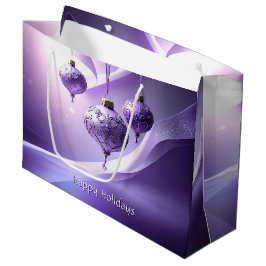 Purple Decorative Christmas Ball Holiday Gift Bag