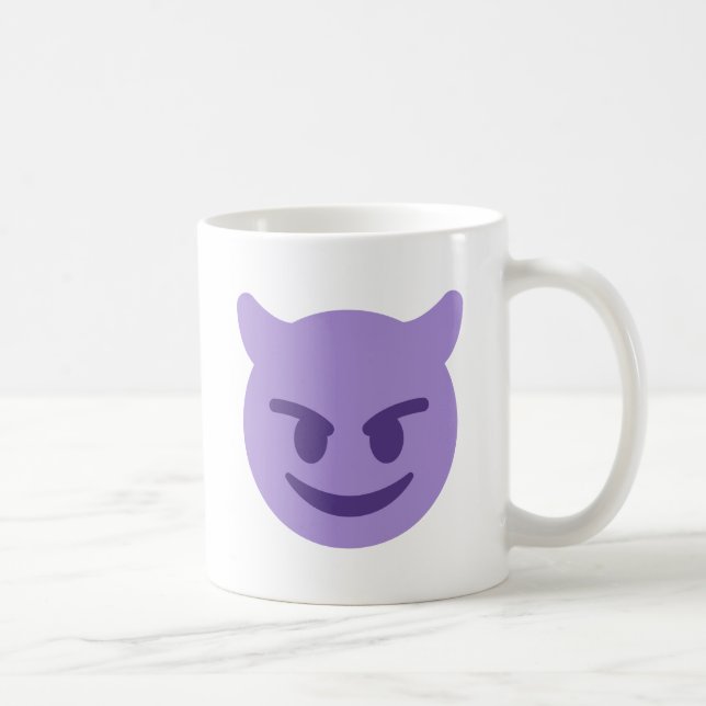 Purple Devil Emoji Kaffemugg (Höger)