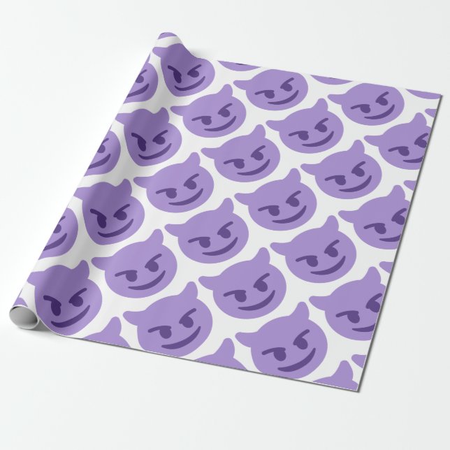 Purple Devil Emoji Presentpapper (Utrullad)