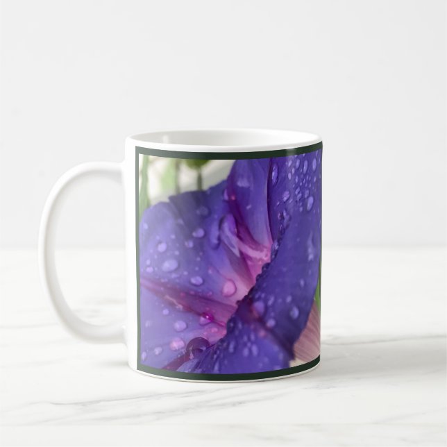 Purple Dewdrop Morning Glory Kaffemugg (Vänster)