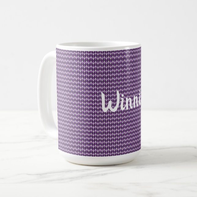 Purple diamonds kaffemugg (Framsida vänster)