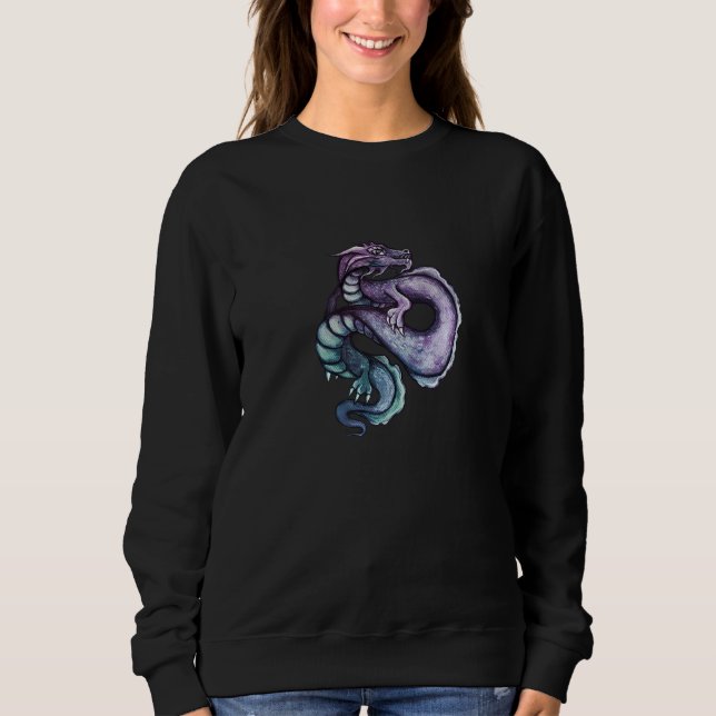 Purple Dragon Sea Dragons Artwork  1 T Shirt (Framsida)