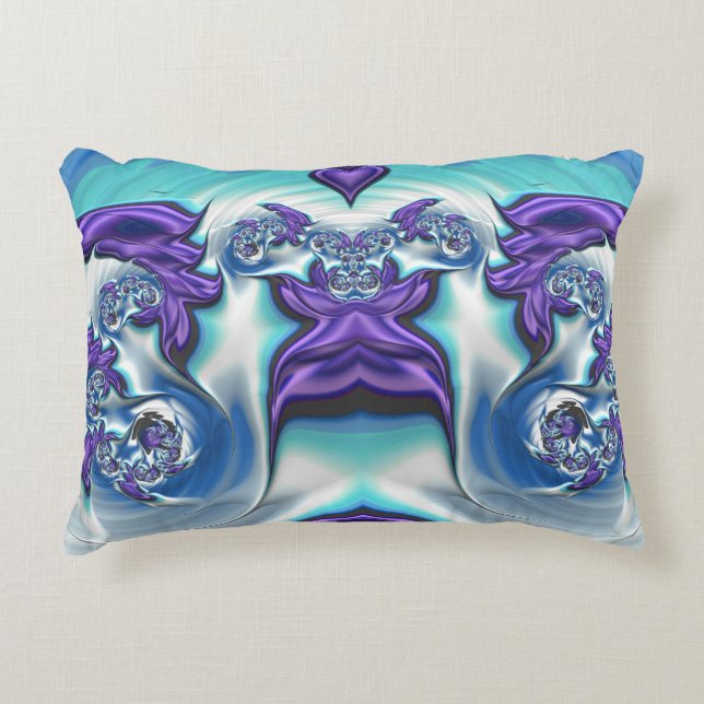 ~ PURPLE DRIFT ~ Fraktal Design ~  Prydnadskudde (Framsidan)