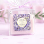 Purple Euphoria Amethyst Gemstone Illusion Wedding Fyrkantigt Klistermärke<br><div class="desc">Beautiful,  purple spinel,  princess cut,  gemstone illusion design that was inspired by an amethyst stone. Elegant and an originally designed background that looks 3d.</div>