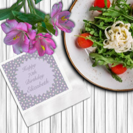 Purple Floral Birthday Pappersservett