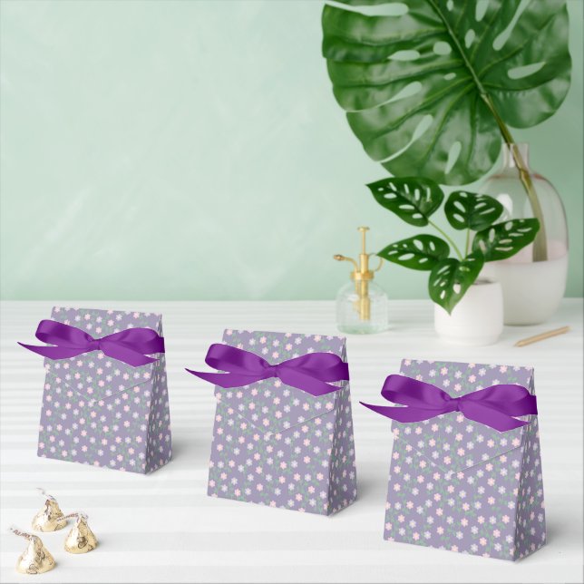 Purple Floral Birthday Presentaskar (Multipel)
