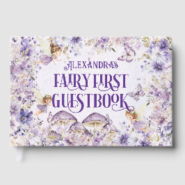 Purple Floral Fairy First Gästböcker