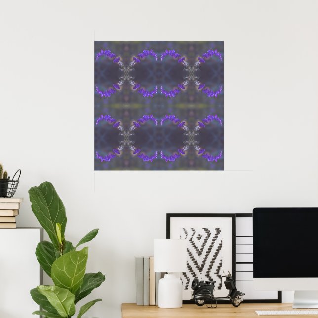Purple Floral Garden Poster (Hemmakontoret)