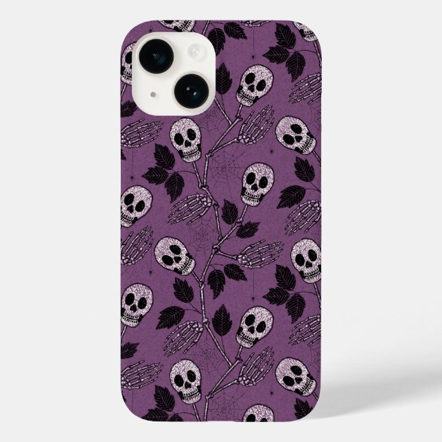 Purple Floral Gothic Skull (Baksida)
