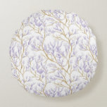 Purple Floral Rund Kudde<br><div class="desc">Purple Floral</div>