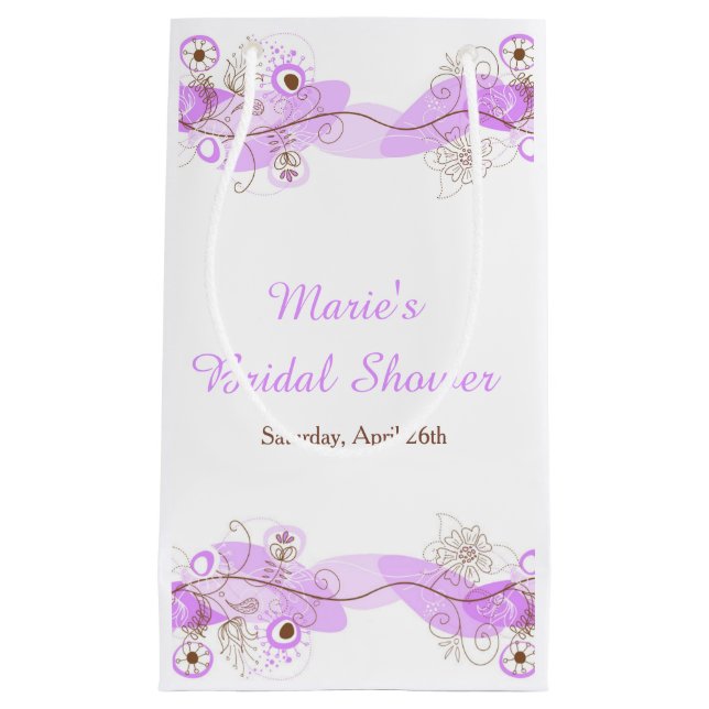 Purple Floral Twist Bridal Shower Thank You (Framsidan)