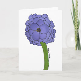 Purple Flower- Blank Kort